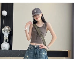 Mid Rise Washed Distressed Wide Leg Jorts