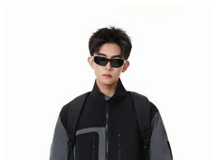 Outdoor Asymmetrical Colorblock Light Jacket