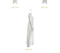 Spaghetti Strap Cutout Sheer Maxi Sheath Dress