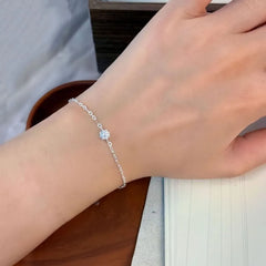 925 Sterling Silver Rhinestone Bracelet