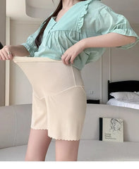 Maternity High Waist Plain Shorts
