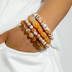 Set Of 4: Beaded Bracelet