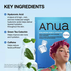 Bundle: Kpop Demon Hunters 8 Hyaluronic Acid Catechin Cool Slim Mask Set
