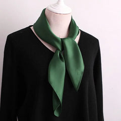 Plain Silky Square Scarf