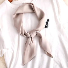 Plain Silky Square Scarf