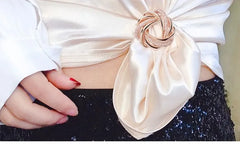 CZ Knot Brooch