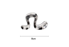 Wavy Acrylic Hair Claw Clip