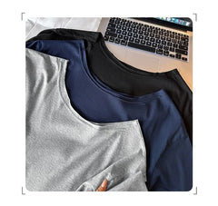 Short-Sleeve Off-Shoulder Plain T-Shirt