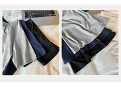 Short-Sleeve Off-Shoulder Plain T-Shirt