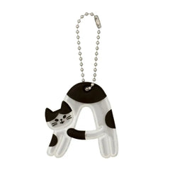 Cat Initial PVC Bag Charm A