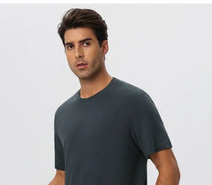 Short-Sleeve Crew Neck Plain Sports T-Shirt
