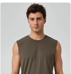 Crew Neck Plain Sports Tank Top