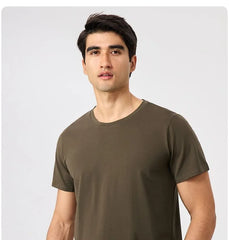 Short-Sleeve Crew Neck Plain Sports T-Shirt
