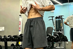 Drawstring Waist Plain Sweatshorts