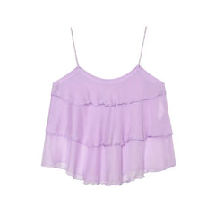 Plain Tiered Flowy Camisole Top