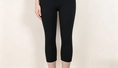 Sleeveless Crew Neck Plain Slim-Fit Capri Jumpsuit