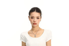 Short Sleeve Scoop Neck Plain Lace Up Back T-Shirt