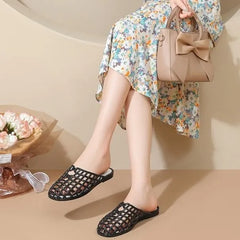 Jelly Cutout Slide Sandals
