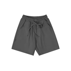 Drawstring Waist Plain Sweatshorts