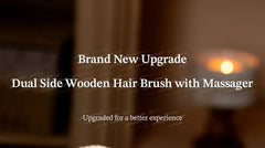 Dual Side Wooden Hair Brush with Massager
