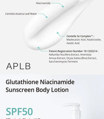 Glutathione Niacinamide Sunscreen Body Lotion