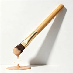 Wooden Handle Makeup Fan Brush