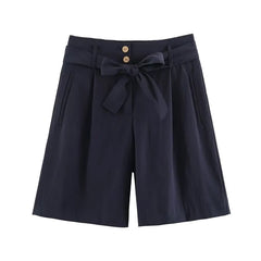 Mid Rise Plain Shorts