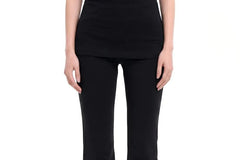 Low Rise Plain Flared Pants