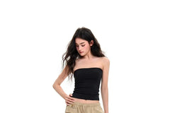 Plain Padded Crop Tube Top