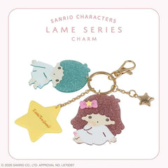 Sanrio Characters Glitter Mirror Bag Charm Little Twin Stars
