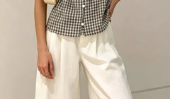 Short Sleeve Square Neck Lace Panel Slim-Fit Blouse