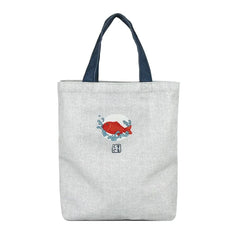 Cat Matildasan Canvas Tote Bag Off Gray