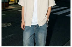 Details Oversized Short-Sleeve Shirt