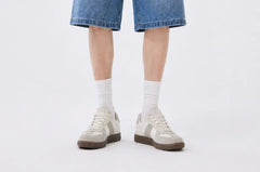 Mid Rise Washed Rhinestone Denim Shorts