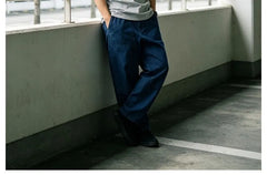 Washed Straight-Cut Jeans