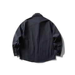 Oversized Stand-Collar Shirt Jacket
