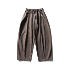 Drawstring-Waist Wide-Leg Relaxed Pants
