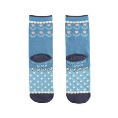 Suzuran San Cat Print Socks Blue Green