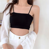 Spaghetti Strap Ribbed Bandeau