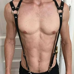 Faux Leather Body Harness Belt