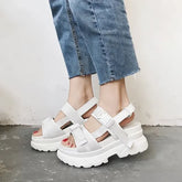Buckled Slingback Platform Sandals