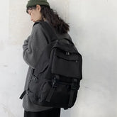 Plain Multi-Pocket Nylon Backpack