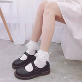 Lace-Trimmed Socks