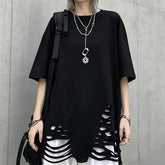 Short-Sleeve Distressed T-Shirt