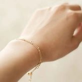 Layered Beaded Chain Bracelet