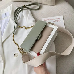 Flap Color Block Crossbody Bag