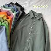 Long-Sleeve Plain Shirt