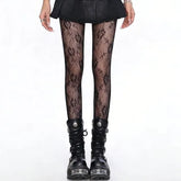 Bow Pattern Fishnet Tights