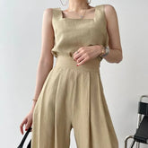 Sleeveless Top / Wide Leg Pants