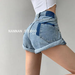 Mid Rise Rolled Denim Hot Shorts in 5 Colors